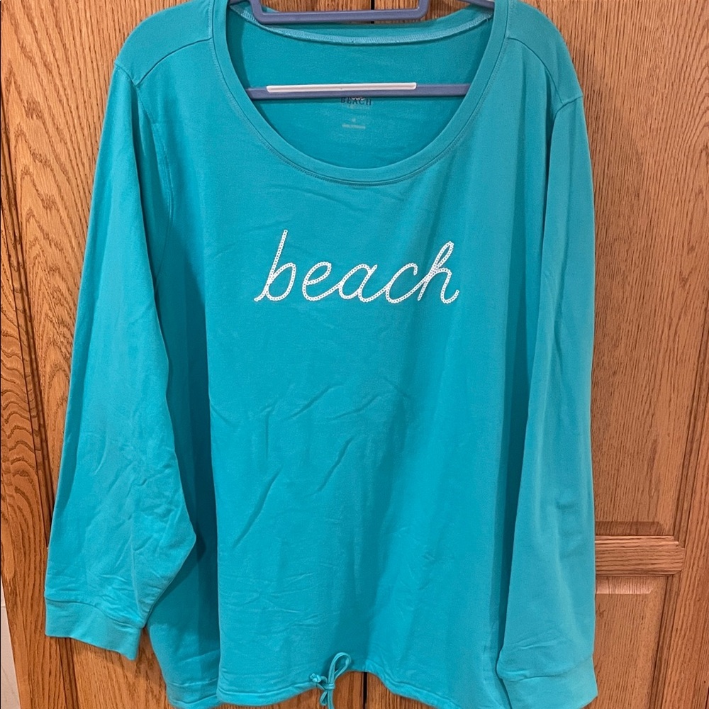 Belle by Kim Gravel Beach long sleeved shirt size 4X